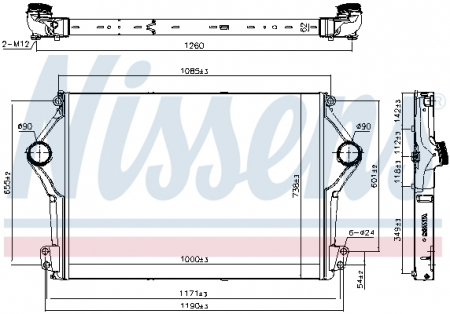 Intercooler EURO 6 potrivit SCANIA G II, P II, R II, S DC09.119-OC13.101 09.16- [2]