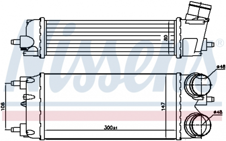 Intercooler - Intercooler potrivit FORD B-MAX, ECOSPORT, FIESTA VI, KA+, TOURNEO COURIER B460, TRANSIT COURIER B460 1.5D/1.6D dupa 2010