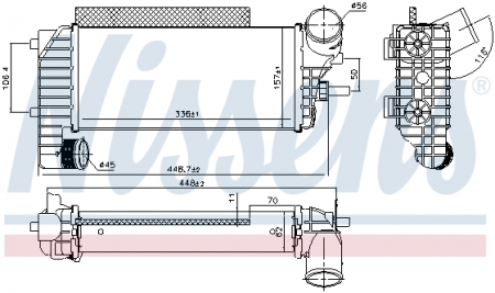 Intercooler - Intercooler potrivit FORD C-MAX II, FOCUS III, GRAND C-MAX, KUGA II, TOURNEO CONNECT V408, TRANSIT CONNECT, TRANSIT CONNECT V408 1.5D/1.6D dupa 2010