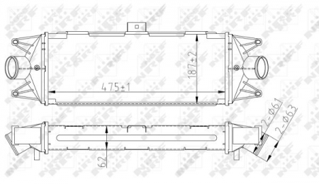 Intercooler - Intercooler MULTICAR FUMO; potrivit IVECO DAILY III, DAILY IV 2.3D-3.0D dupa 1999