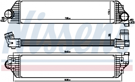 Intercooler NISSAN NV400; OPEL MOVANO B; RENAULT MASTER III 2.3D/Electric dupa 2010
