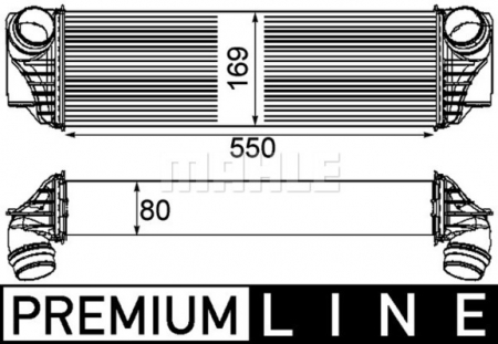 Intercooler - Intercooler potrivit BMW Seria 5 (F10), 5 (F11), 5 GRAN TURISMO (F07), 6 (F12), 6 (F13), 6 GRAN COUPE (F06), 7 (F01, F02, F03, F04) 2.0D/3.0D 2009-2018