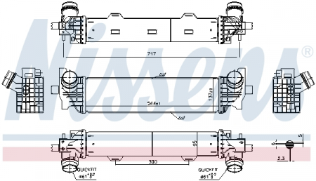 Intercooler potrivit BMW Seria 5 (G30, F90), 5 (G31), 6 GRAN TURISMO (G32), 7 (G11, G12) 2.0-3.0DH 07.15- [0]