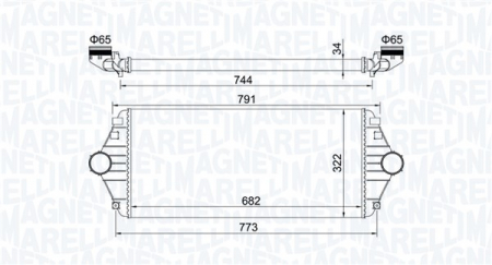 Intercooler potrivit CITROEN EVASION, JUMPY; FIAT SCUDO, ULYSSE; LANCIA ZETA; PEUGEOT 806, EXPERT 1.9D-2.1D 06.94-12.06