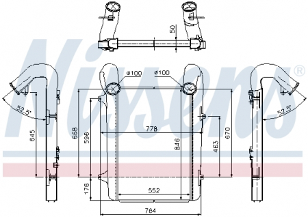 Intercooler potrivit DAF XF 105 MX300/MX340/MX375 10.05- [2]