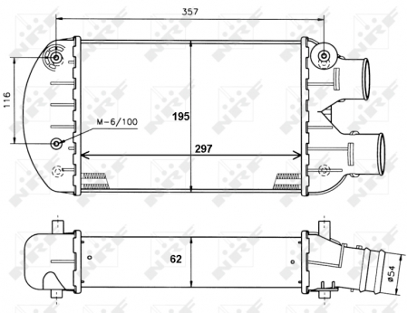 Intercooler - Intercooler potrivit FIAT BRAVA, BRAVO I, MAREA, MULTIPLA 1.9D/2.4D 1996-2010