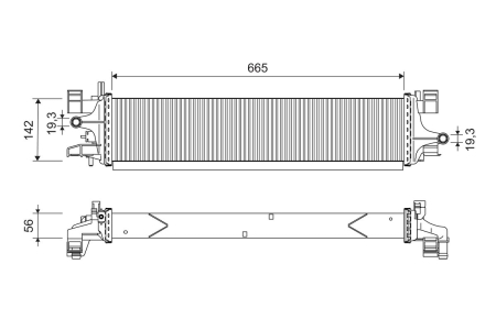 Intercooler - Intercooler potrivit FORD C-MAX II, FOCUS III, FOCUS III/HATCHBACK, FOCUS III/KOMBI, GRAND C-MAX, KUGA II, TOURNEO CONNECT V408 NADWOZIE WIELKO, TRANSIT CONNECT 1.5/1.5D 09.14-