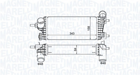 Intercooler - Intercooler potrivit FORD C-MAX II, FOCUS III, GRAND C-MAX 1.0 dupa 2012