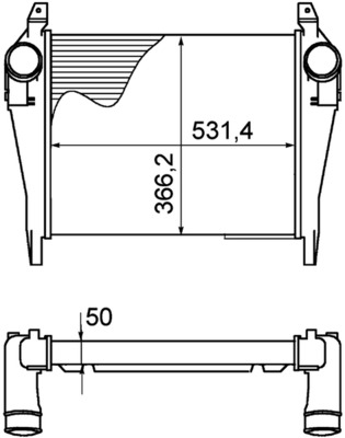 Intercooler potrivit IVECO EUROCARGO I-III, EUROCARGO IV, EUROCARGO V, MAGIRUS F4AE0481A-F4AFE411F dupa 2000 [3]