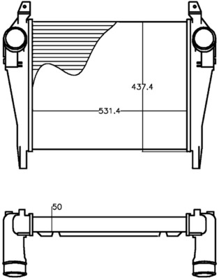 Intercooler potrivit IVECO EUROCARGO I-III, EUROCARGO IV, EUROCARGO V, MAGIRUS F4AE0681A-F4GFE601A 09.00- [3]