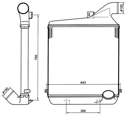 Intercooler potrivit KÄSSBOHRER; NEOPLAN; SETRA