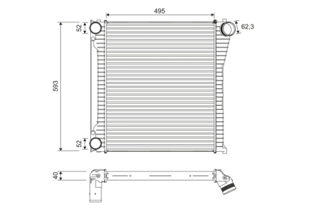 Intercooler - Intercooler potrivit LAND ROVER RANGE ROVER III 4.4D 07.10-08.12