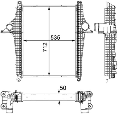 Intercooler potrivit MAN FOC, TGL I, TGL II, TGM I, TGM II D0834LFL40-D2676LFAE dupa 2004 [3]