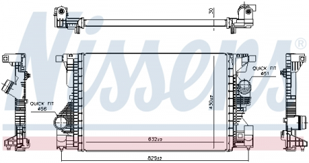 Intercooler - Intercooler potrivit MERCEDES A (V177), A (W177), B SPORTS TOURER (W247), CLA (C118), CLA SHOOTING BRAKE (X118), GLA (H247), GLB (X247) 1.3/2.0 dupa 2018