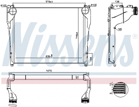 Intercooler - Intercooler potrivit MERCEDES ACTROS MP4 / MP5, ANTOS, AROCS 471.943-OM936.916 dupa 2011