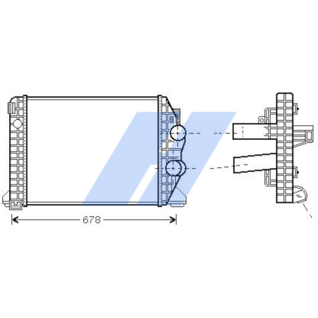 intercooler potrivit MERCEDES ATEGO, ATEGO 2 OM900.911-OM924.930 01.98- [1]