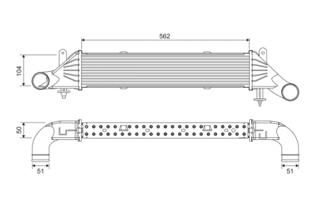 Intercooler - Intercooler potrivit MERCEDES SLK (R170) 2.0/2.3/3.2 09.96-04.04