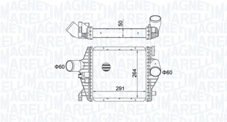 Intercooler potrivit MERCEDES V (638/2), VITO (W638) 2.2D 03.99-07.03