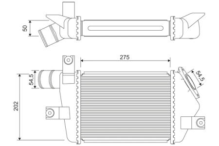 Intercooler - Intercooler potrivit MITSUBISHI L200 / TRITON, PAJERO SPORT II 2.5D/3.2D 11.05-