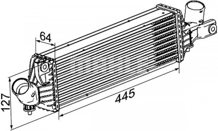 Intercooler potrivit NISSAN ALMERA II, ALMERA TINO, PRIMERA 1.9D/2.2D 03.00- [1]