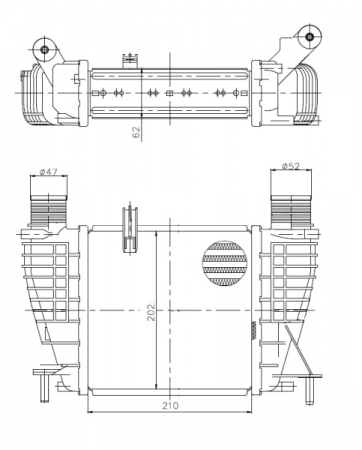 Intercooler potrivit NISSAN NOTE, NV200, NV200 / EVALIA 1.5D 03.06- [2]
