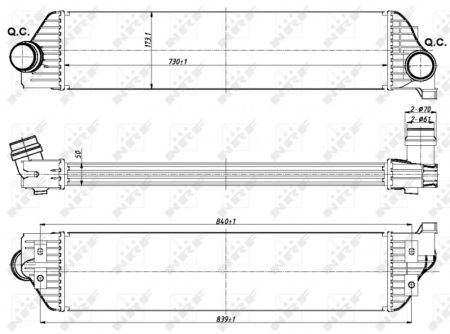 Intercooler - Intercooler potrivit OPEL MOVANO B; RENAULT MASTER III 2.3D/Electric dupa 2010