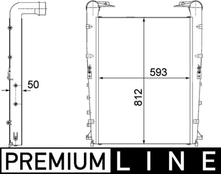 Intercooler - intercooler potrivit RVI D, KERAX, PREMIUM 2 dCi11-270-MIDR06.23.56B/41 06.97-