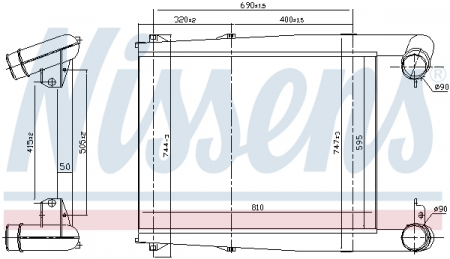 Piese Auto - Intercooler potrivit RVI PREMIUM dCi11B/43/dCi11C/MIDR06.23.56B/41 01.00-