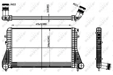 Intercooler potrivit SEAT ALHAMBRA; VW CC B7, PASSAT ALLTRACK B7, PASSAT B6, PASSAT B7, SHARAN, TIGUAN 1.4-2.0D 03.05- [1]