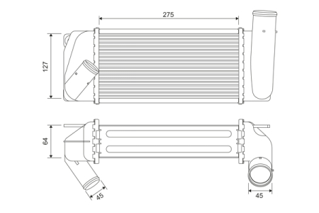Intercooler - Intercooler potrivit TOYOTA AURIS, COROLLA 1.4D 10.06-12.18
