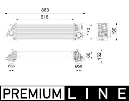 Intercooler potrivit VOLVO S60 III, S90 II, V60 II, V90 II, XC90 II 2.0/2.0H 03.16- [1]