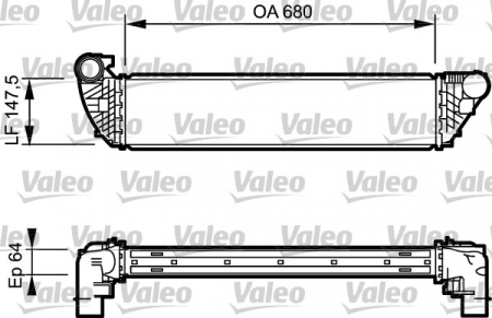Intercooler - Intercooler potrivit RENAULT ESPACE IV, LAGUNA II 1.9D/2.0D/2.2D dupa 2001