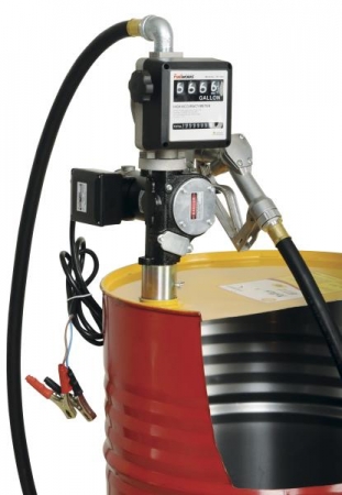 Echipamente - Distribuitor ulei cu pompa electrica 35/70 litri/min 12/24V furtun aspiratie 2 m furtun distributie 4 m cu pistol cu contor