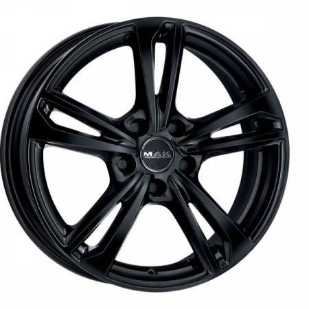 Anvelope si Jante - Janta aluminiu 6,5x16, 4x100, CH 72, ET: 40; potrivit MERCEDES CITAN MIXTO (DOUBLE CABIN), CITAN (MPV) 04.74- MAK, cu emblema, Negru Lucios