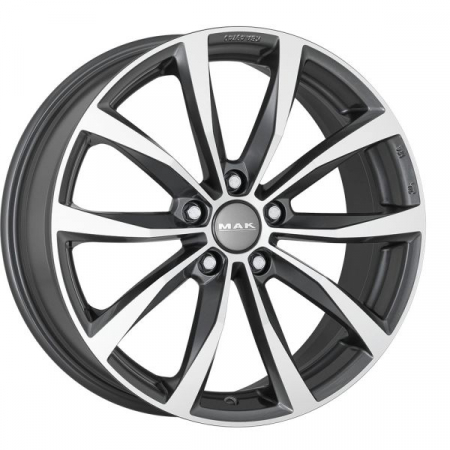Anvelope si Jante - Janta aluminiu 6,5x16, 5x112, CH 57,1, ET: 33; potrivit AUDI A3, A4 B6, A4 B7, A6 C6, Q2, Q3 06.89- MAK Wolf cu emblema metalica