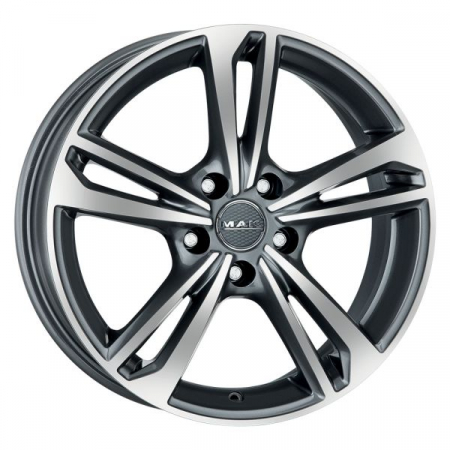 Anvelope si Jante - Janta aluminiu 6,5x16, 5x112, CH 57,1, ET: 45; potrivit AUDI 100 C4, A3, A4 B5, A4 B6, A4 B7, A6 C4 06.89- MAK, cu cu emblema metalica