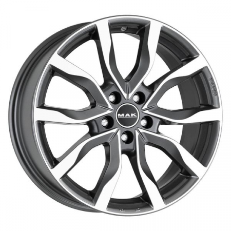 Anvelope si Jante - Janta aluminiu 6,5x16, 5x114,3, CH 76, ET: 40; potrivit MERCEDES A (V177), A (W168), A (W169) 01.70- MAK Highlands W cu emblema metalica