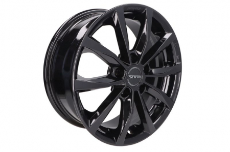Anvelope - Janta aluminiu 6,5x16, 5x115, CH 70,2, ET: 41; potrivit AUDI 100 C4; CHEVROLET CAPTIVA, CRUZE, ORLANDO, VOLT; OPEL AMPERA 12.90- MAK Wolf, Negru Lucios
