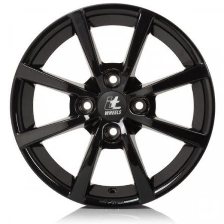 Anvelope si Jante - Janta aluminiu 6,5x17, 4x108, CH 63,4, ET: 37 model ITWHEELS Alisia, Negru Lucios