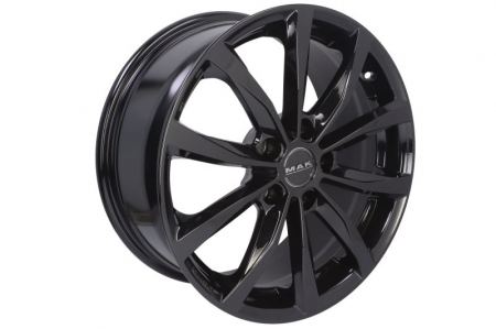 Anvelope si Jante - Janta aluminiu 7,5x17, 5x114,3, CH 76, ET: 40; potrivit MERCEDES A (V177), A (W168), A (W169), A (W176), A (W177) 01.75- MAK Wolf, Negru Lucios