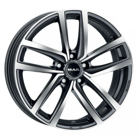 Anvelope si Jante - Janta aluminiu 8x18, 5x112, CH 66,45, ET: 30; potrivit IVECO DAILY II, DAILY III; MERCEDES E (C207) 03.80- MAK Dresden cu emblema metalica