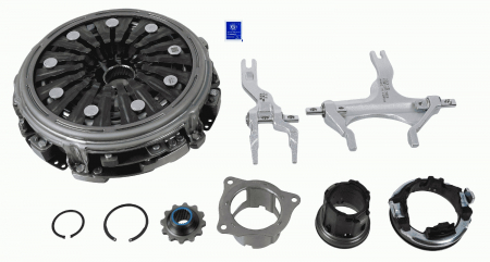 Set ambreiaj - Kit ambreiaj cu placa dubla, cu rulment potrivit HYUNDAI IONIQ, KONA, KONA/SUV; KIA CEED, NIRO, NIRO I, XCEED 1.6H dupa 2016 (225mm)