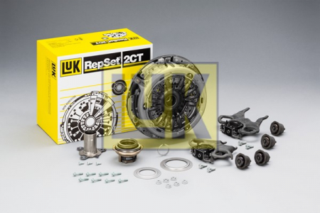 Kit ambreiaj cu placa dubla, cu rulment potrivit FORD B-MAX 1.5/1.6/2.0 (Cu capac ambreiaj; Cu maneta cilindrului cu ambreiaj sclav; cu placa de presiune; cu rulment; Transmisie dublu ambreiaj) [2]