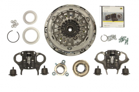 Kit ambreiaj cu placa dubla, cu rulment potrivit FORD B-MAX 1.5/1.6/2.0 (Cu capac ambreiaj; Cu maneta cilindrului cu ambreiaj sclav; cu placa de presiune; cu rulment; Transmisie dublu ambreiaj) [1]