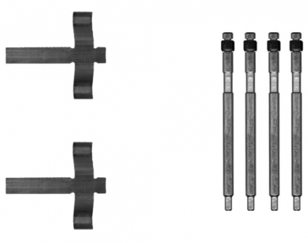 Piese Tesla - Kit montare placute frana Spate potrivit TESLA MODEL S, MODEL X Electric 09.12-