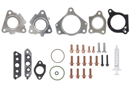 Set montaj esapament - Kit montare turbocompresor potrivit MERCEDES C (W203), C (W204), C T-MODEL (S203), C T-MODEL (S204), CLK (A209), CLK (C209), CLS (C218), CLS (C219), CLS SHOOTING BRAKE (X218), E (A207) 3.0D 01.05-