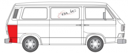 Kit reparare colt, spate Dreapta (inaltime 75 cm) potrivit VW TRANSPORTER T3 05.79-07.92 [1]