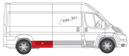 Aripa - Kit reparatie aripa Spate Dreapta (inainte de roata, cu gaura de lumina libera) potrivit CITROEN JUMPER III; FIAT DUCATO; PEUGEOT BOXER 2014-2017