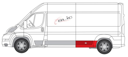 Aripa - Kit reparatie aripa Spate Stanga (inainte de roata, cu gaura de lumina libera) potrivit CITROEN JUMPER III; FIAT DUCATO; PEUGEOT BOXER 2014-2017