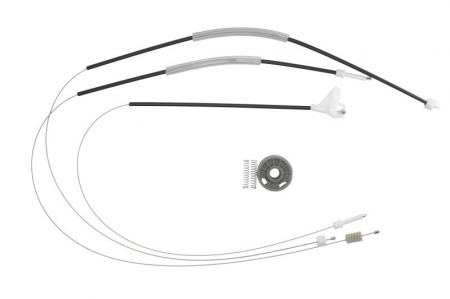 Elemente macara geam - Kit reparatie macara geam fata dreapta cablu, electric SKODA OCTAVIA I intre 1996-2010